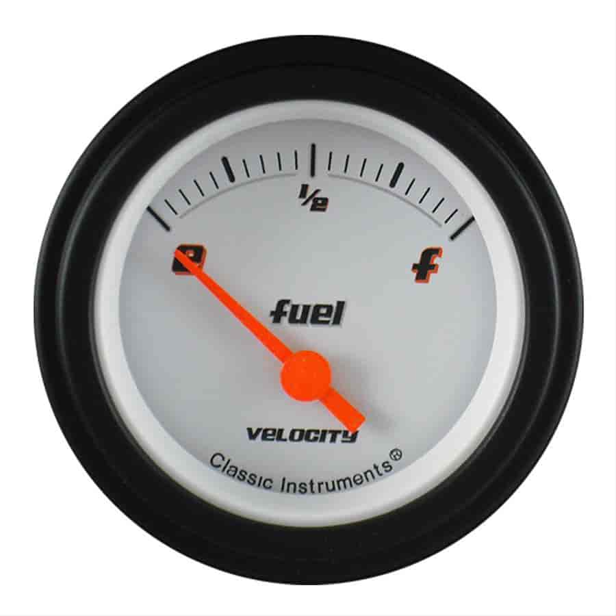 Velocity White Series Fuel Gauge 2-1/8" Electrical