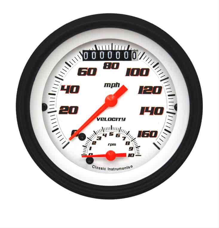 Ultimate Speedometer/Tachometer Combo Velocity White Style