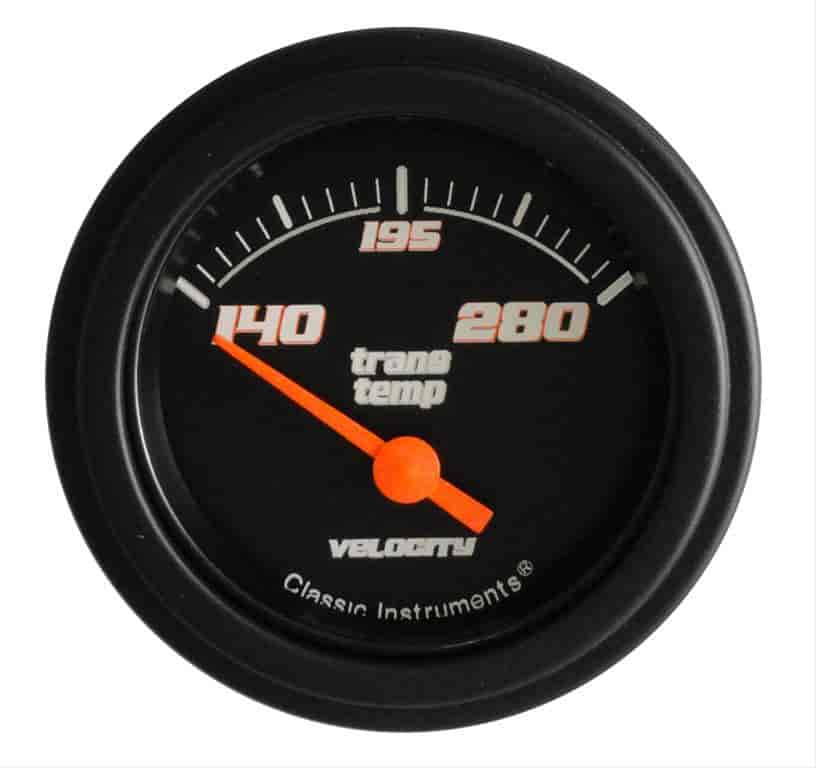 Velocity Series Black Transmission Temperature Gauge 2-1/8