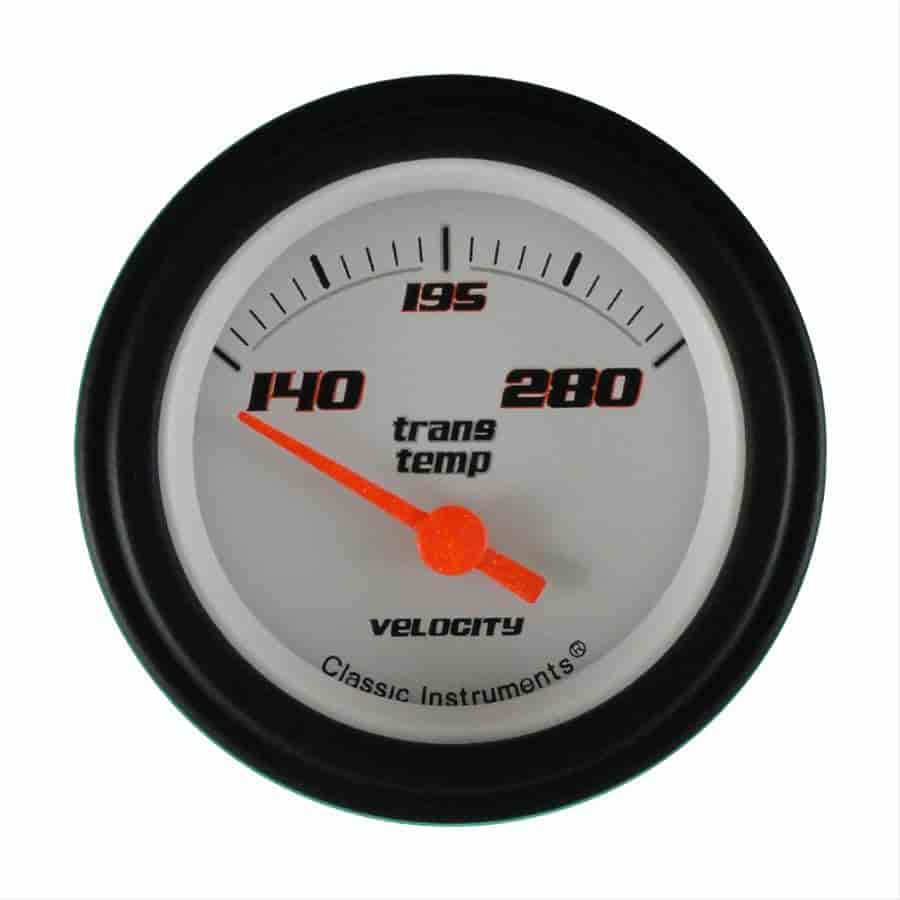 Velocity Series White Transmission Temperature Gauge 2-1/8" Electrical