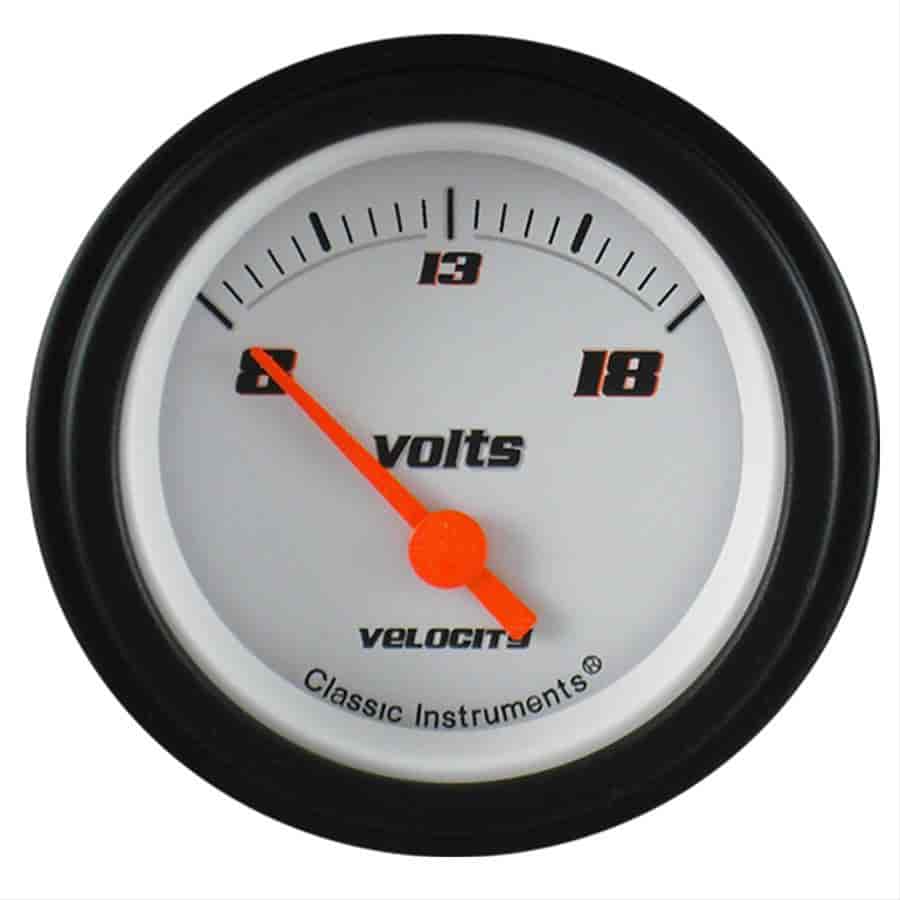 Velocity White Series Voltmeter 2-1/8" Electrical