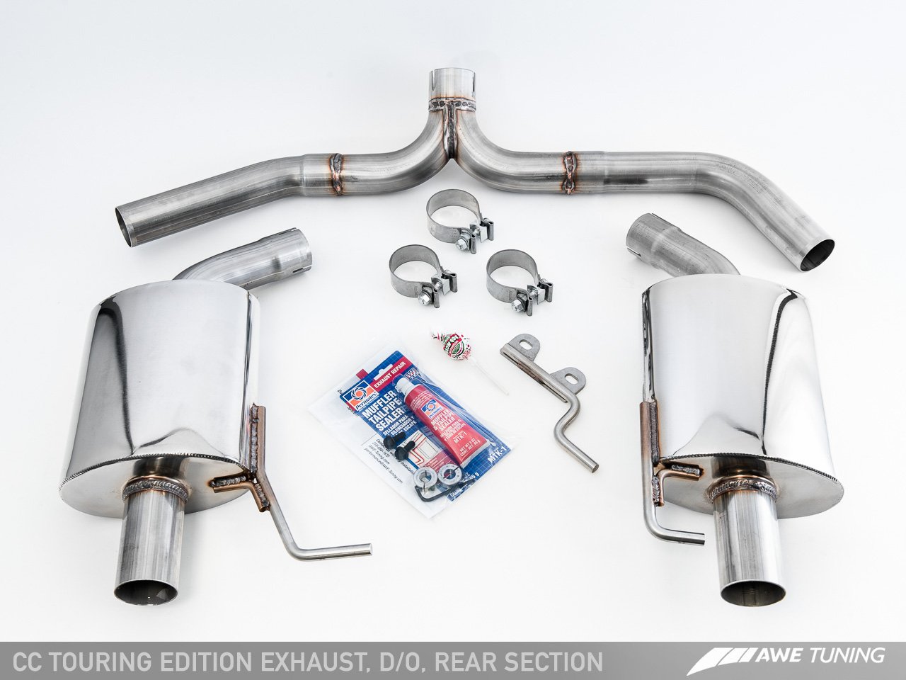 Touring Edition Exhaust for VW CC 2.0T - Dual Outlet - Diamond Black Tips