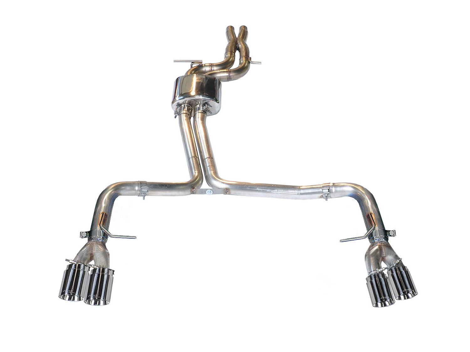 Track Edition Exhaust for Audi S5 3.0T - Chrome Silver Tips (90mm)