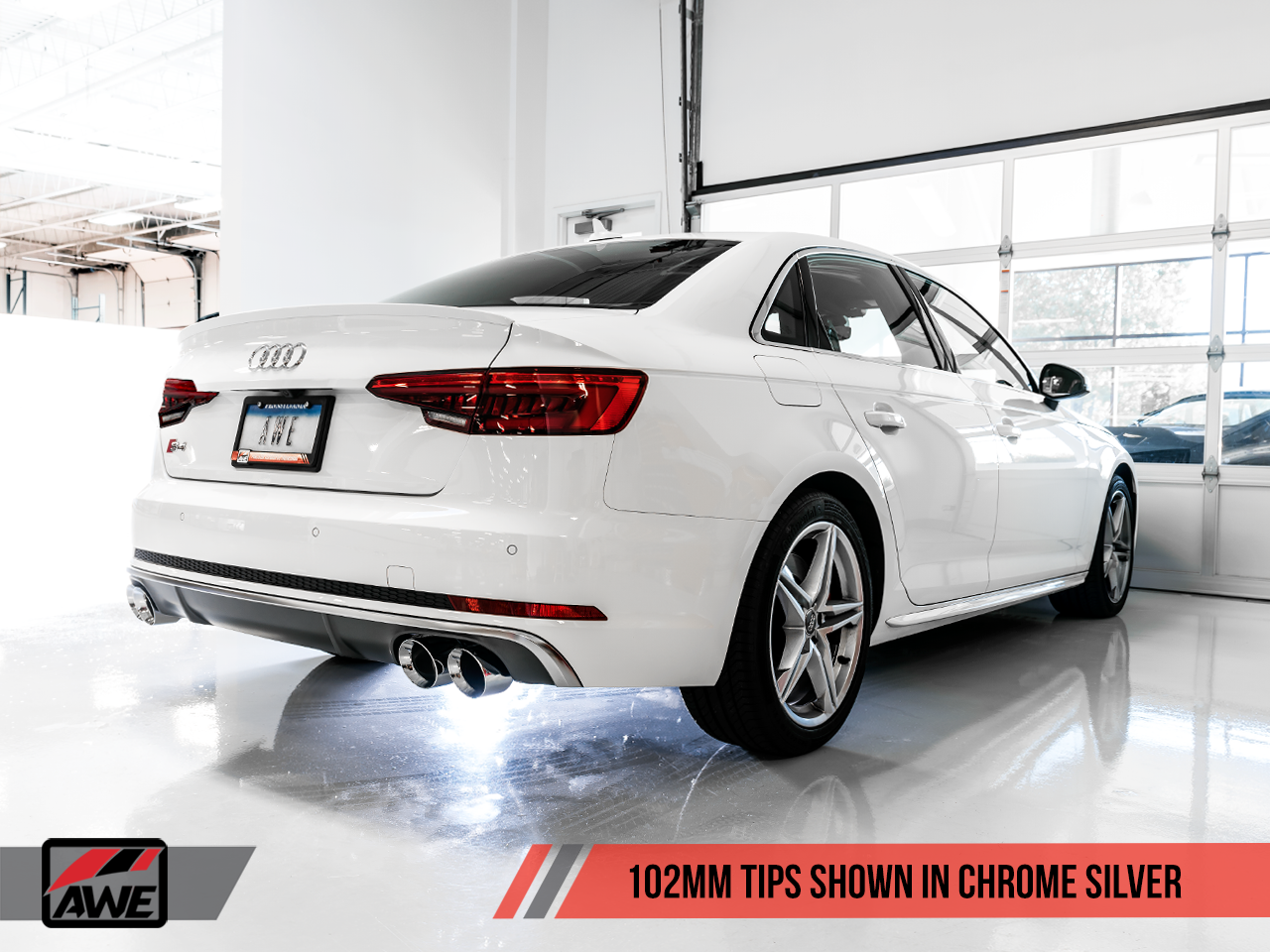 Touring Edition Exhaust for Audi B9 S4 - Chrome Silver 102mm Tips