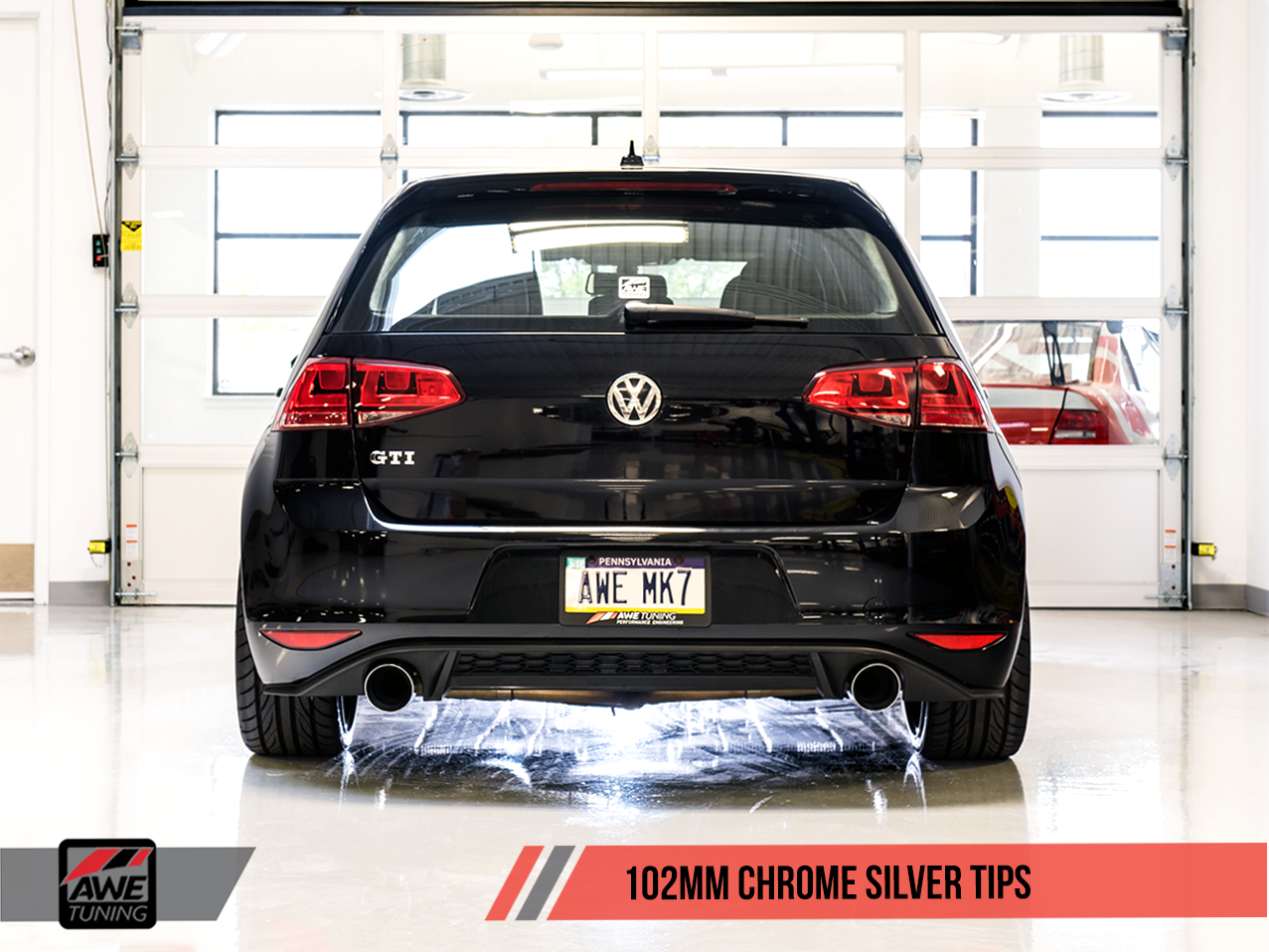 Touring Edition Exhaust for VW MK7 GTI - Chrome Silver Tips
