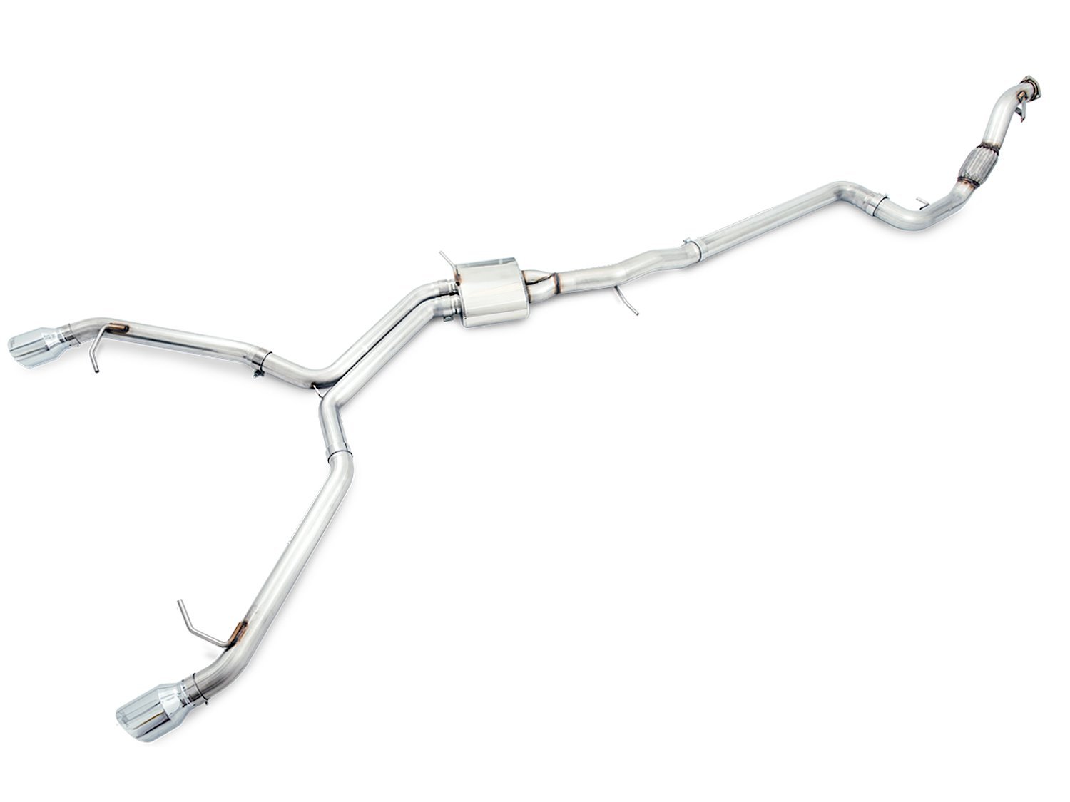 AWE Touring Edition Exhaust for B9 A5, Dual Outlet - Chrome Silver Tips (includes DP)
