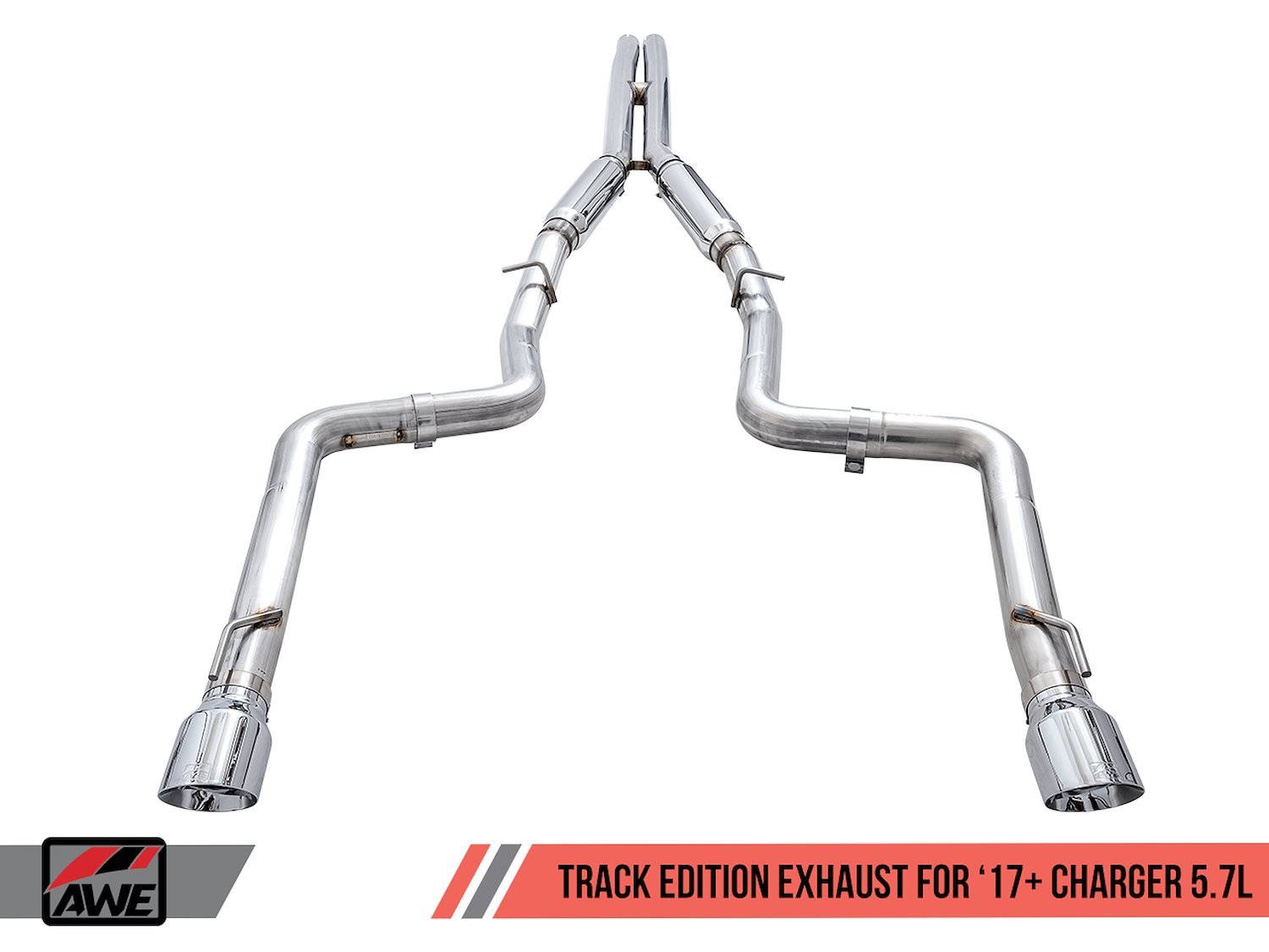 AWE Track Edition Exhaust for 17+ Charger 5.7 - Chrome Silver Tips
