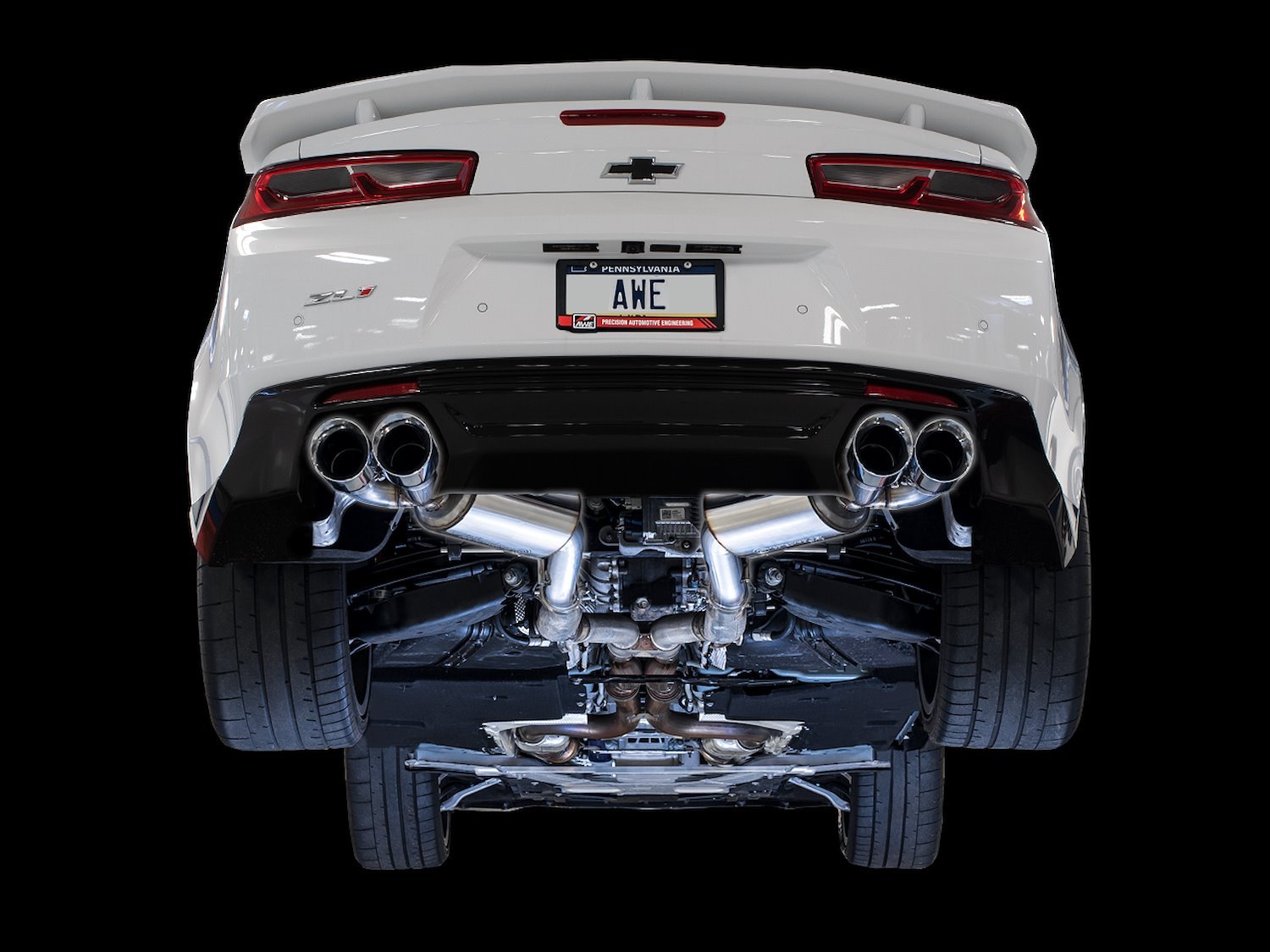 AWE Touring Edition Axle-back Exhaust for Gen6 Camaro SS / ZL1 - Chrome Silver Tips (Quad Outlet)