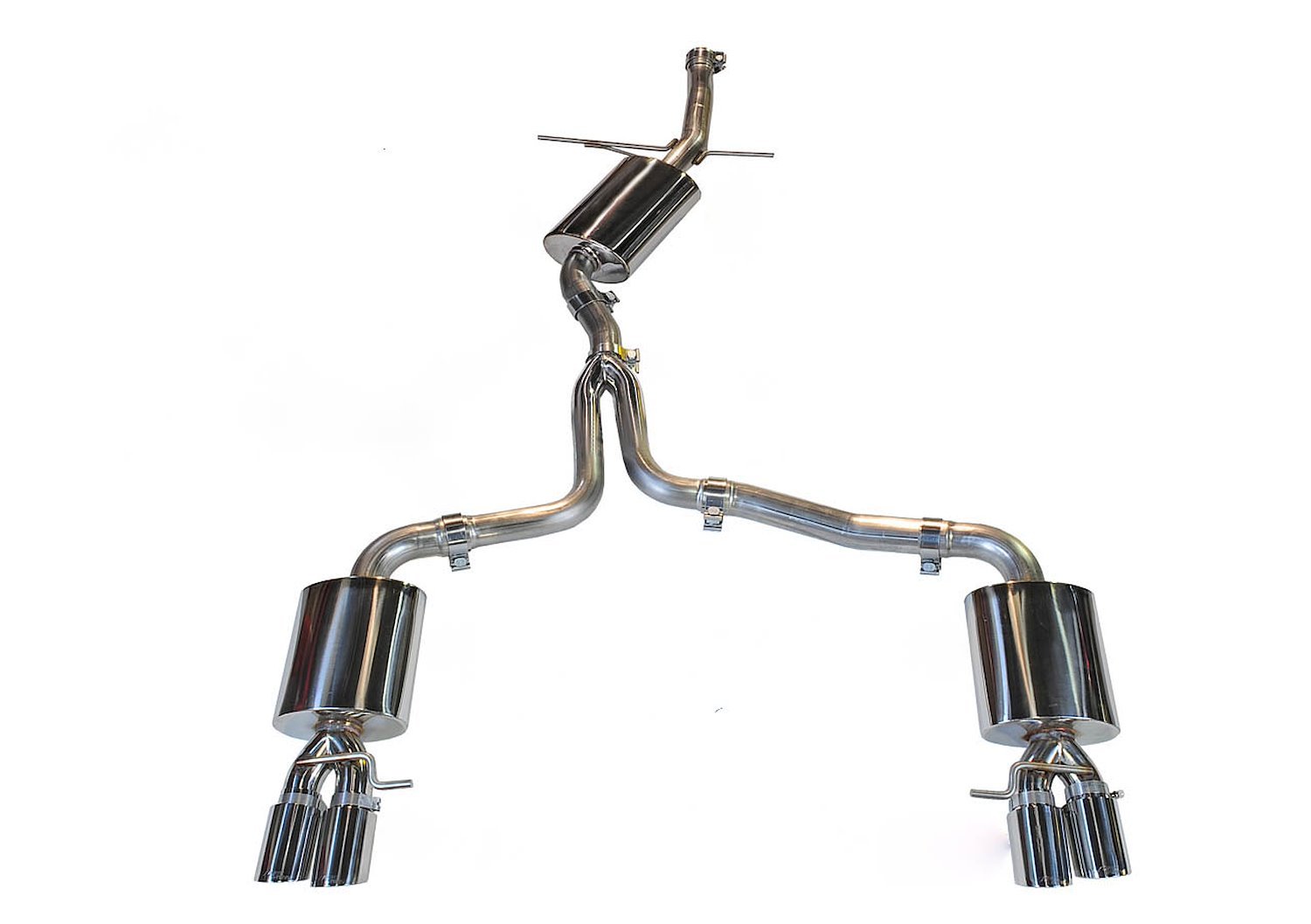 AWE Touring Edition Exhaust for B8 A5 2.0T - Quad Outlet, Diamond Black Tips