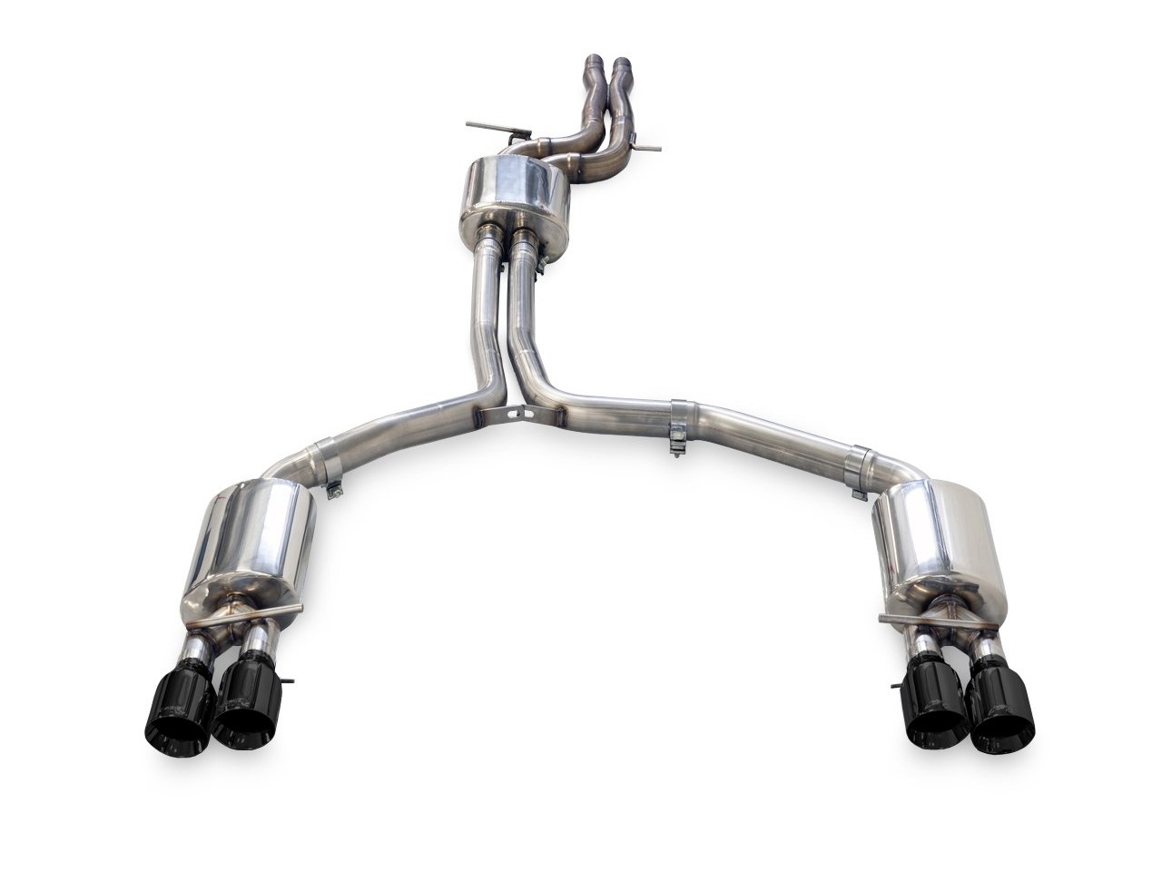 AWE Touring Edition Exhaust for Audi C7.5 A7 3.0T - Quad Outlet, Diamond Black Tips