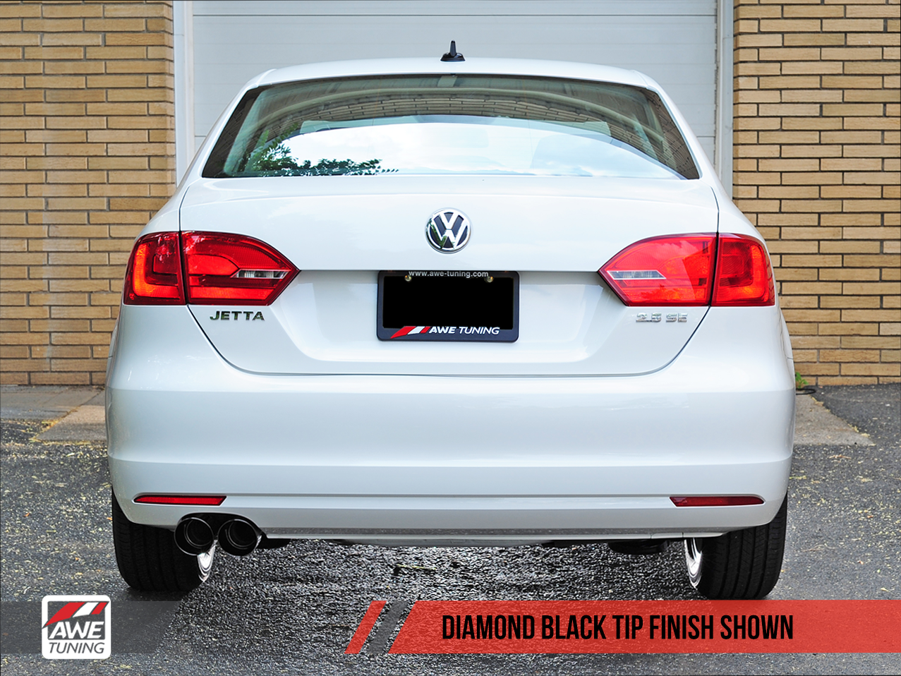 AWE Track Edition Exhaust for MK6 Jetta 2.5L - Diamond Black Tips