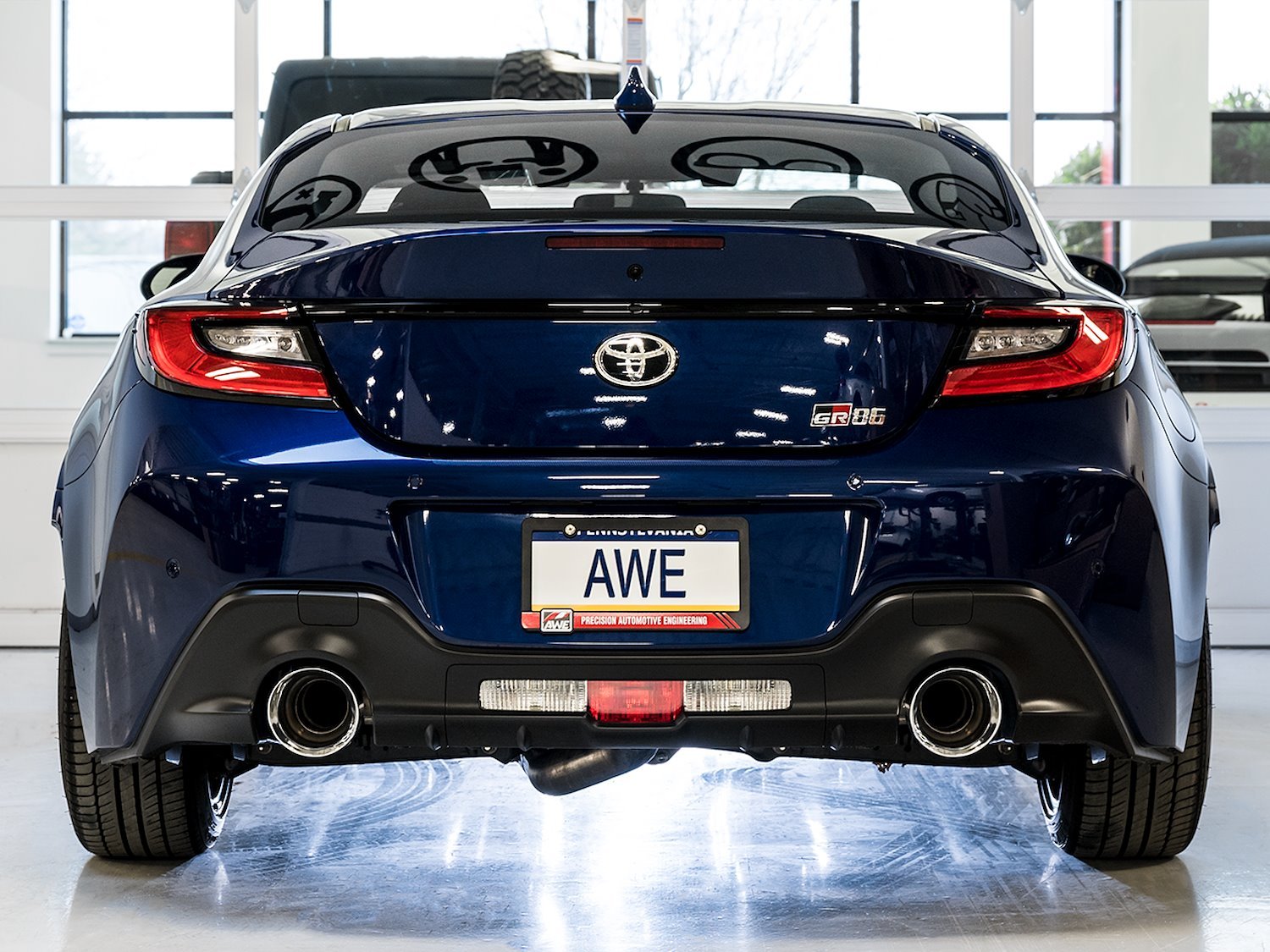 AWE Track Edition Exhaust for Subaru BRZ / Toyota GR86 / Toyota 86 / Scion FR-S - Chrome Silver Tips