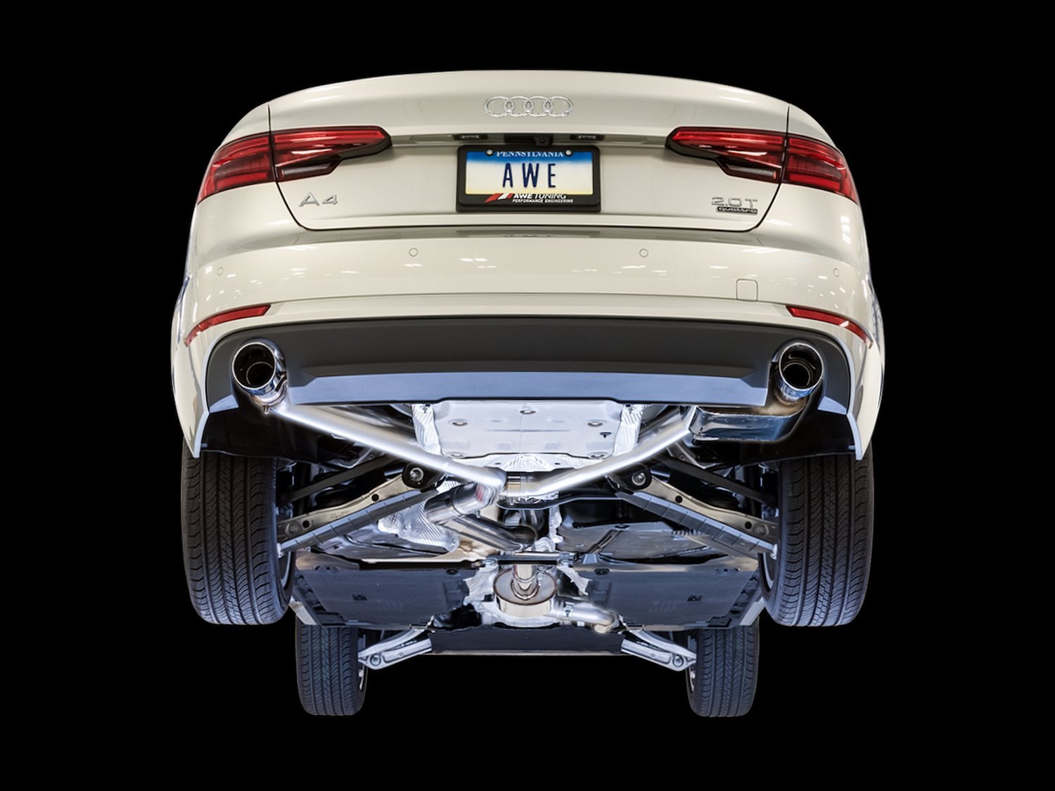 AWE SwitchPath Exhaust for B9 A4, Dual Outlet