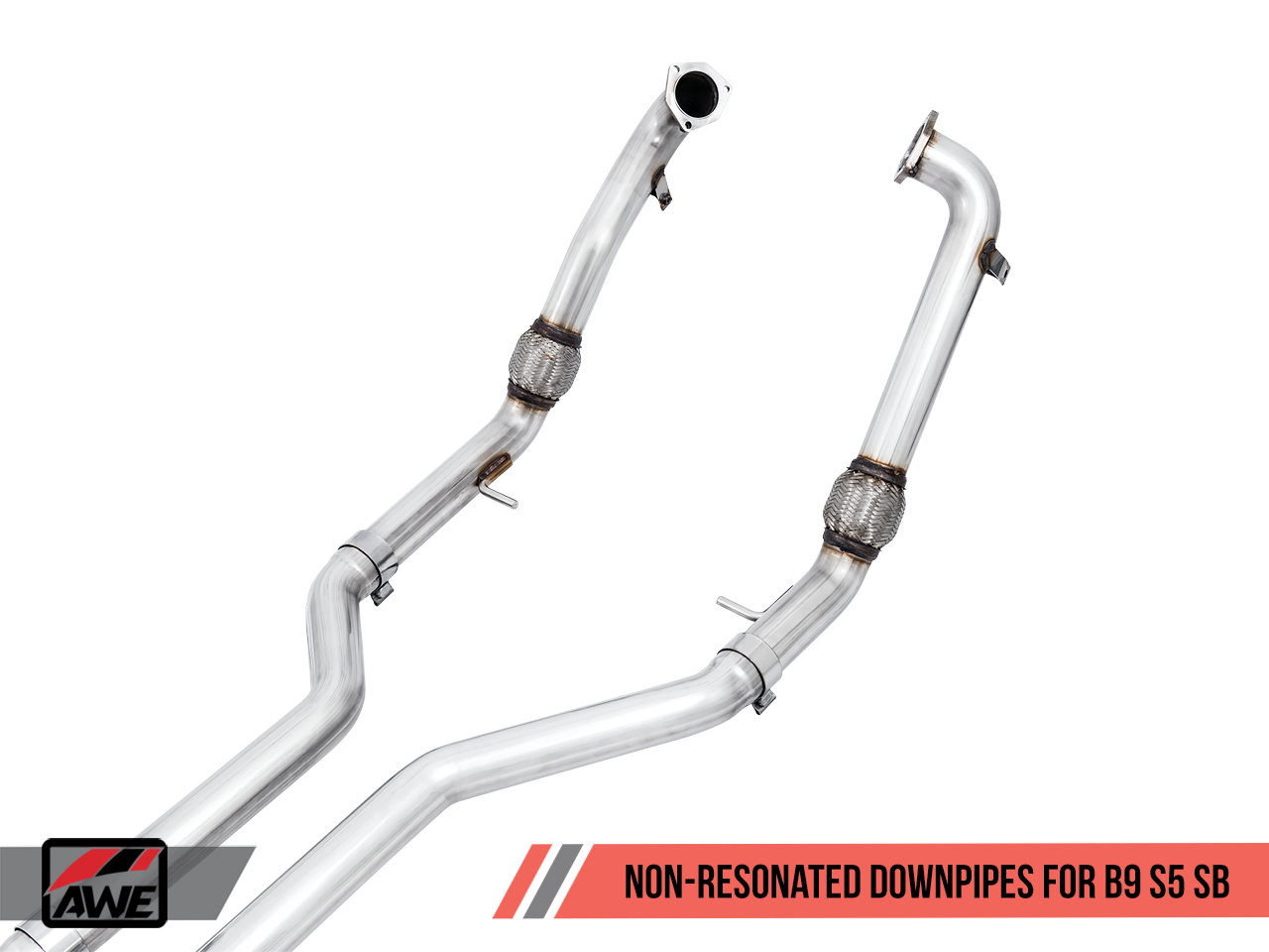 AWE SwitchPath Exhaust for Audi B9 S5 Sportback - Non-Resonated - Diamond Black 102mm Tips