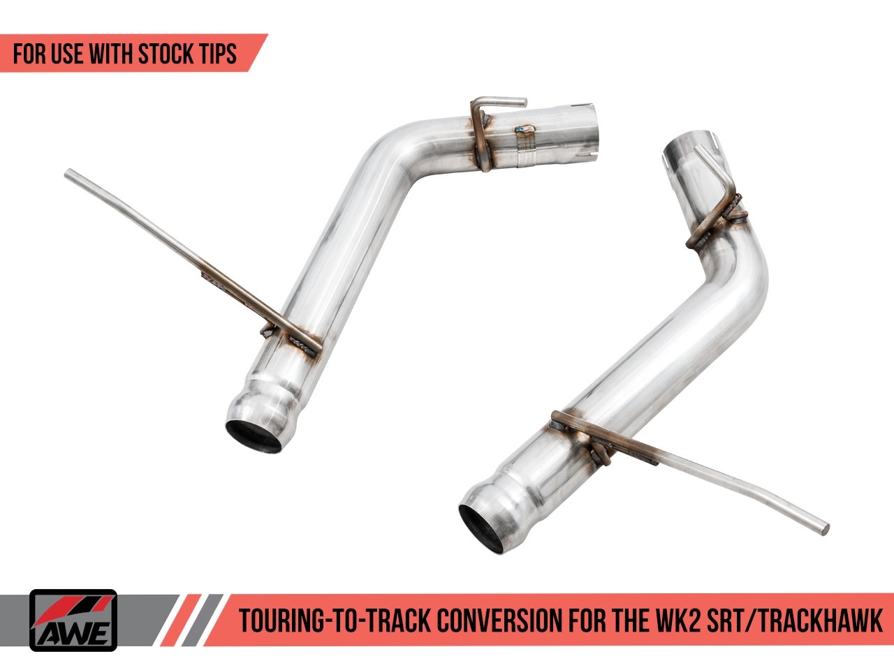 Touring-to-Track Conversion Exhaust for Jeep Grand Cherokee SRT and Trackhawk - for use with stock tips