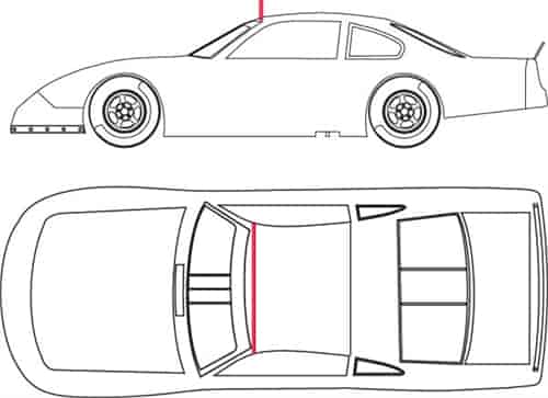 Wood Template Roof Side-to-Side Front Chevy/Toyota