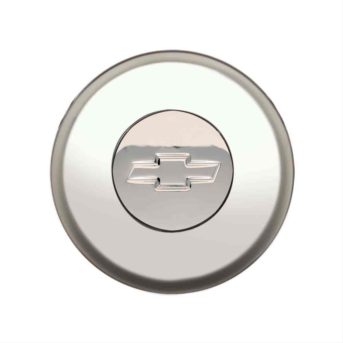 GT3 Gasser/Euro Style Horn Button Engraved Chevy Bowtie Smooth Style Polished