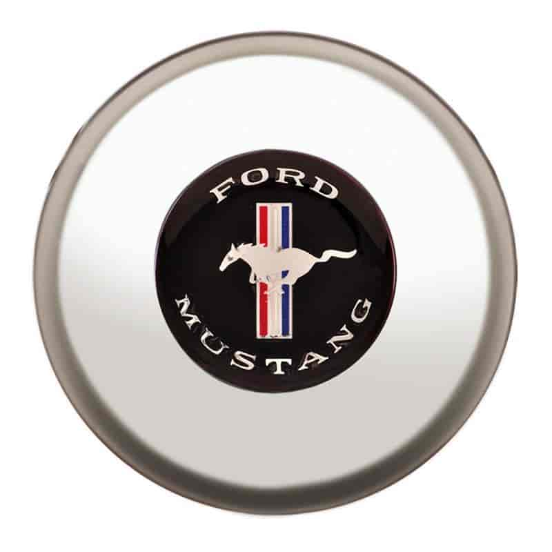 GT3 Gasser/Euro Style Horn Button Ford Mustang Logo Colored Smooth Style