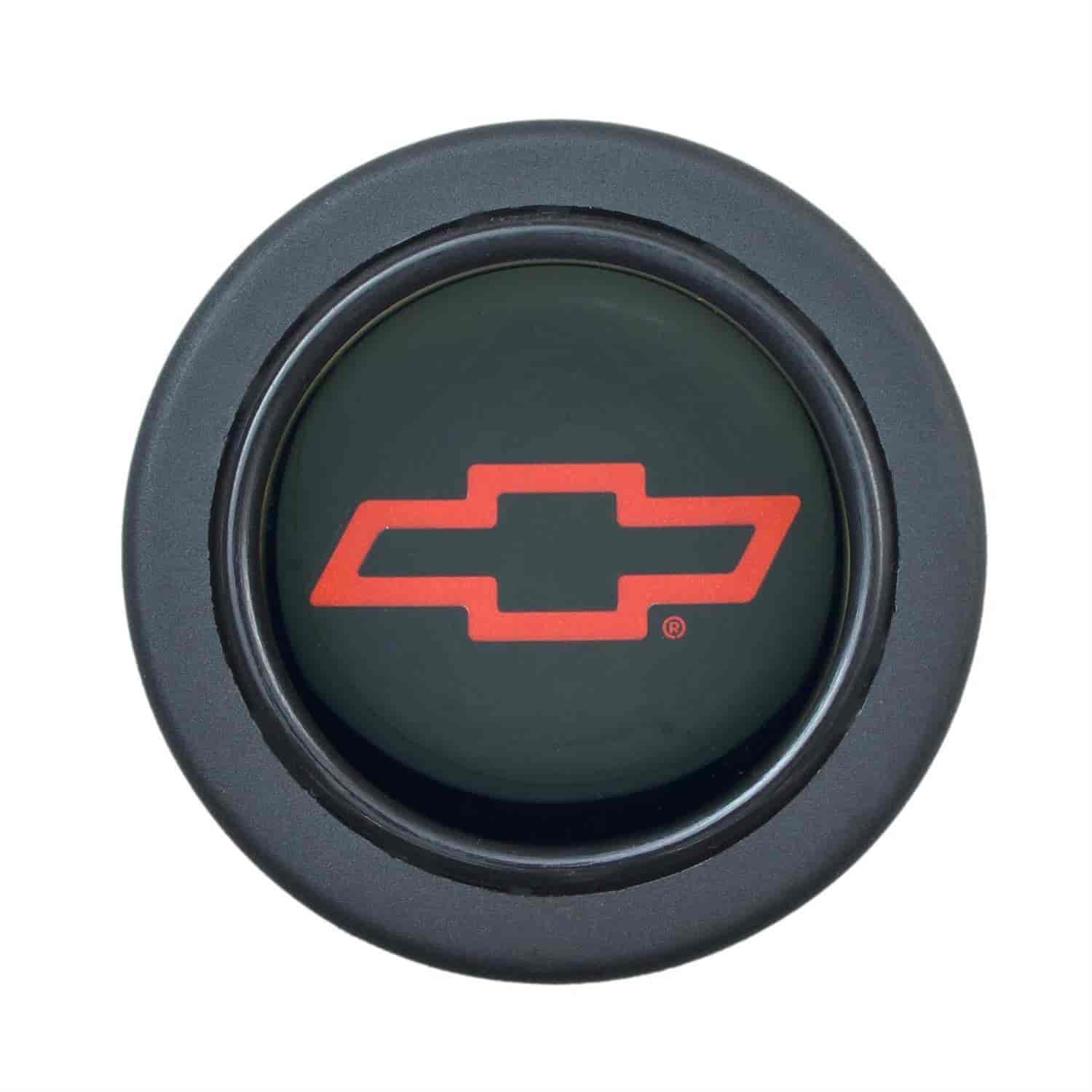 Euro Horn Button Chevy Bowtie - Black Anodized