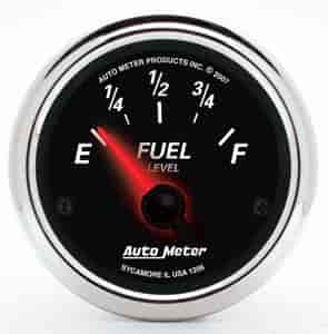 Designer Black II Fuel Level Gauge 2-1/16" Electrical