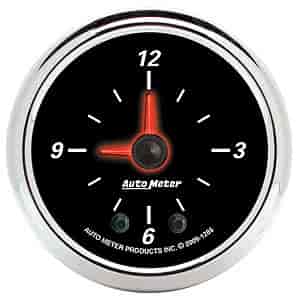 Designer Black II Clock 2-1/16