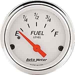 Arctic White Fuel Level Gauge 2-1/16" Electrical