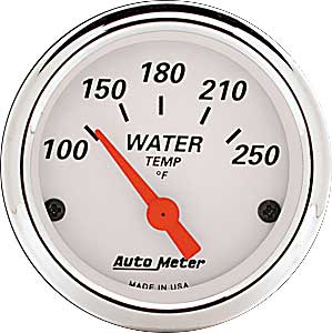 Arctic White Water Temperature Gauge 2-1/16" Electrical