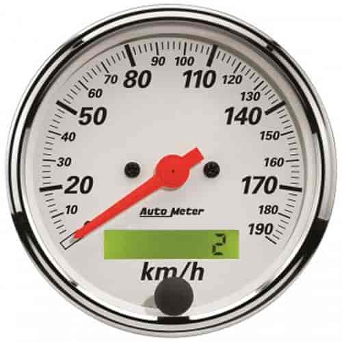 Arctic White Speedometer 3-1/8" Electrical