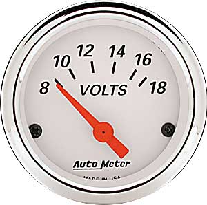Arctic White Voltmeter 2-1/16" Electrical