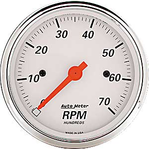 Arctic White Tachometer 3-1/8" Electrical