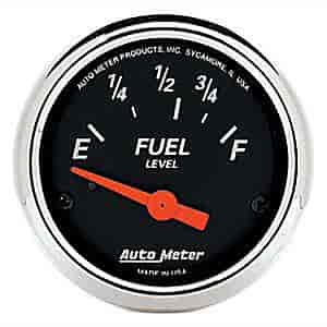 Designer Black Fuel Level Gauge 2-1/16" Electrical
