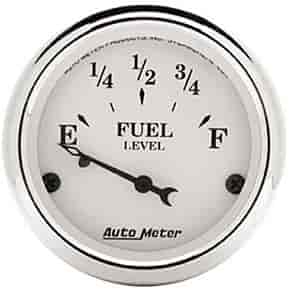 Old Tyme White Fuel Level Gauge 2-1/16" Electrical