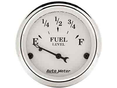 Old Tyme White Fuel Level Gauge 2-1/16" Electrical
