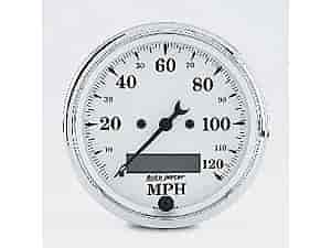 Old Tyme White Speedometer 3-1/8" Electrical