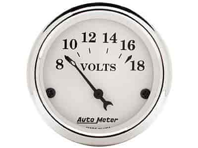 Old Tyme White Voltmeter 2-1/16" Electrical