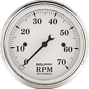 Old Tyme White Tachometer 3-1/8" Electrical