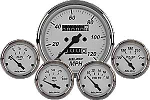 American Platinum 5-Gauge Kit 3-1/8" Mechanical Speedometer (120 mph)