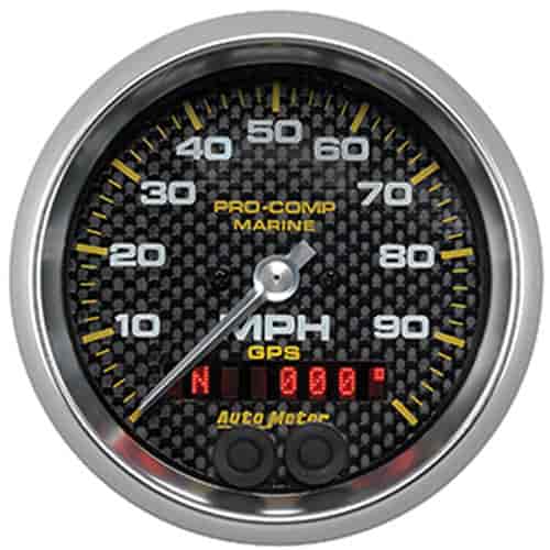 Pro-Comp Carbon Fiber Marine Speedometer Diameter: 3-3/8"