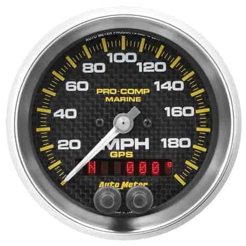 Pro-Comp Carbon Fiber Marine Speedometer Diameter: 3-3/8
