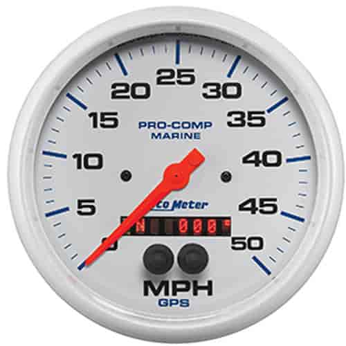 Pro-Comp White Phantom Marine Speedometer Diameter: 5