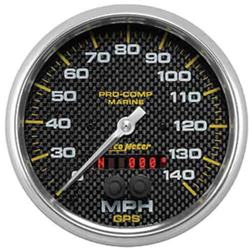 Pro-Comp Carbon Fiber Marine Speedometer Diameter: 5"