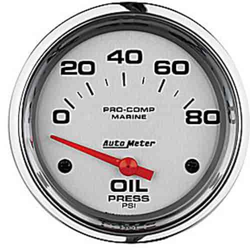Pro-Comp Ultra Lite Marine Oil Pressure Gauge Diameter: 2-5/8"