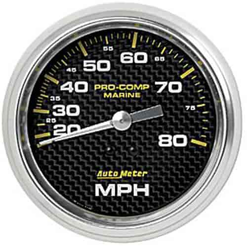Pro-Comp Carbon Fiber Marine Speedometer Diameter: 3-3/8"