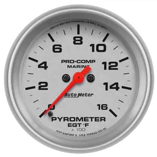 Pro-Comp Ultra Lite Marine Pyrometer Gauge Diameter: 2-5/8