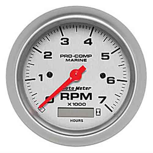 Pro-Comp Ultra Lite Marine Tachometer With Hourmeter Diameter: 3-3/8"