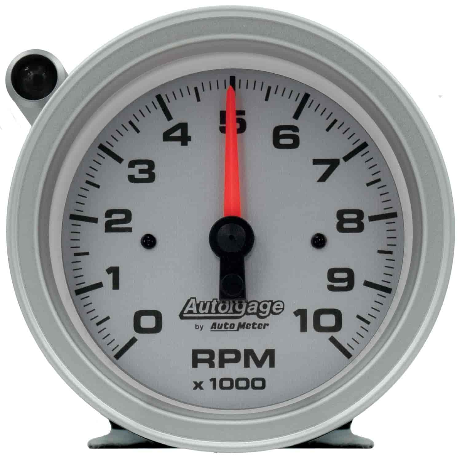3-3/4 in. Pedestal-Mount AutoGage Tachometer [10,000 RPM] Silver