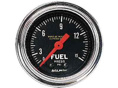 Traditional Chrome Fuel Pressure Gauge 2-1/16" mechanical