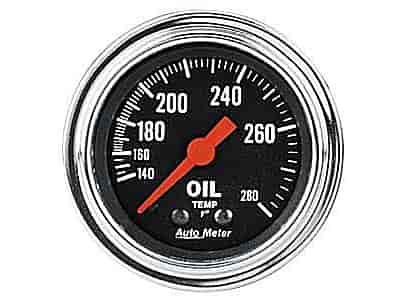 Traditional Chrome Oil Temperature Gauge 2-1/16" mechanical