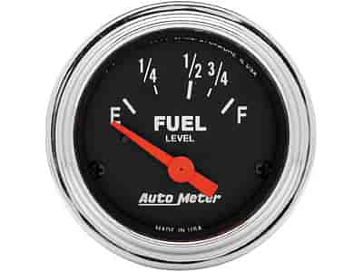 Traditional Chrome Fuel Level Gauge 2-1/16" electrical