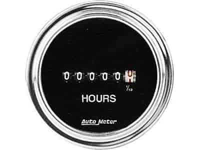 Traditional Chrome Hourmeter 2-1/16" mechanical